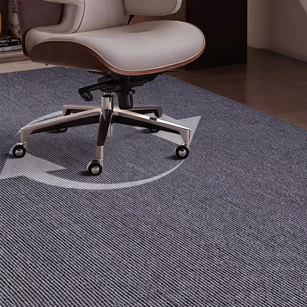 Round Office Chair Mat Anti Slip Floor Protector for Home Office-Grey
