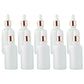 10 Pack Glass Dropper Bottles Rose Gold Caps for Essential Oils 15ml 30ml 50ml