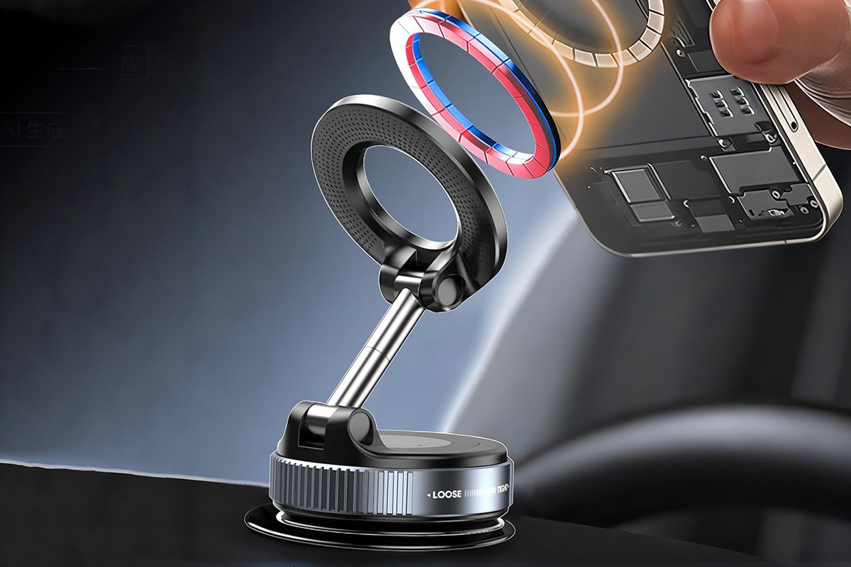 2 X Vacuum Suction Car Magnetic Phone Holder Stable Phone Holder