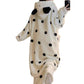 Plush Hooded Onesie Pajamas for Women with Pockets
