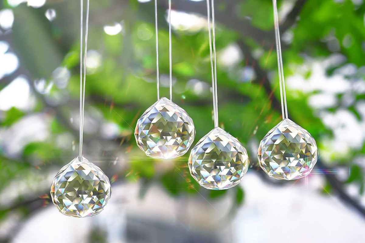 10Pcs Clear Crystal Pendants Crystal Glass Chandelier Prism for Curtain Lamp Garden