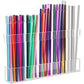 Acrylic Straw Holder Set with Labels and Adhesive