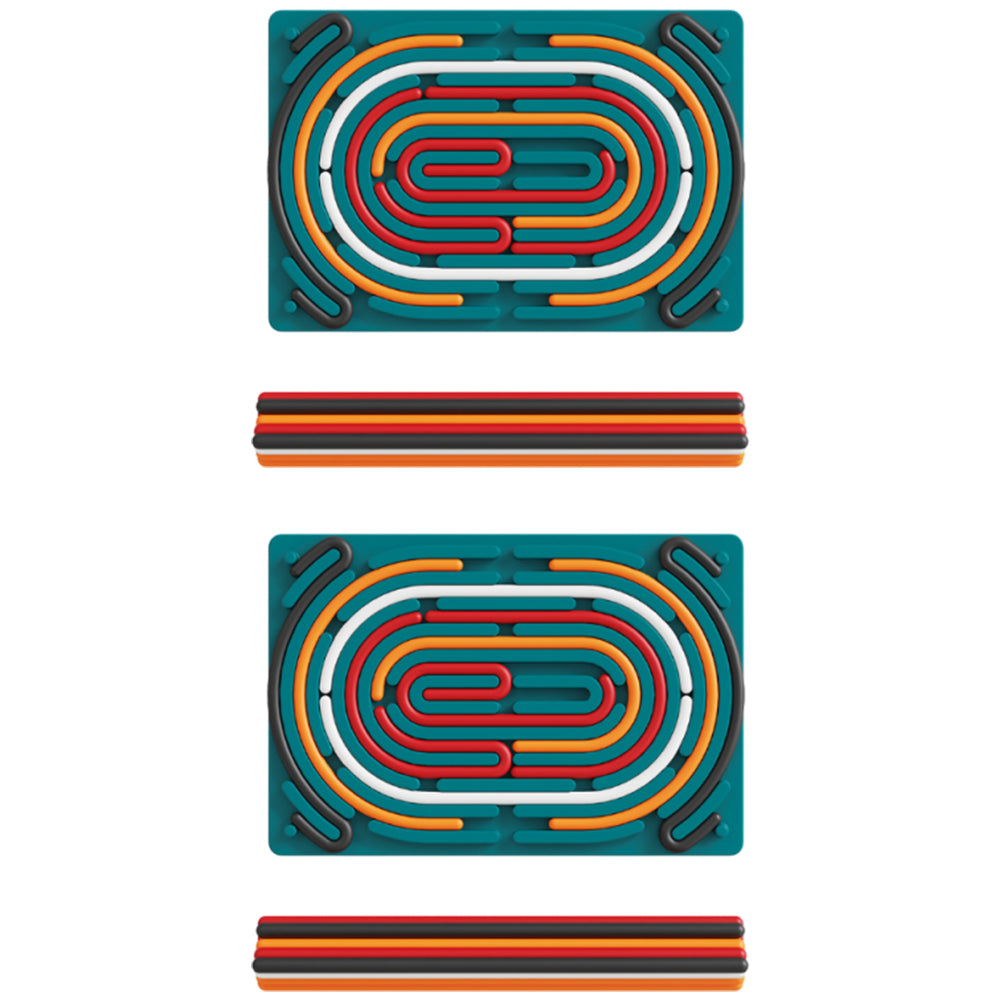 2Pcs Sensory Activity Double-Sided Kids Busy Board for Fine Motor Skill