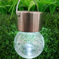 6 Pack Decorative Hanging Solar Garden Lights Cracked Glass Ball Lanterns for Yard Patio Fence Tree Umbrella