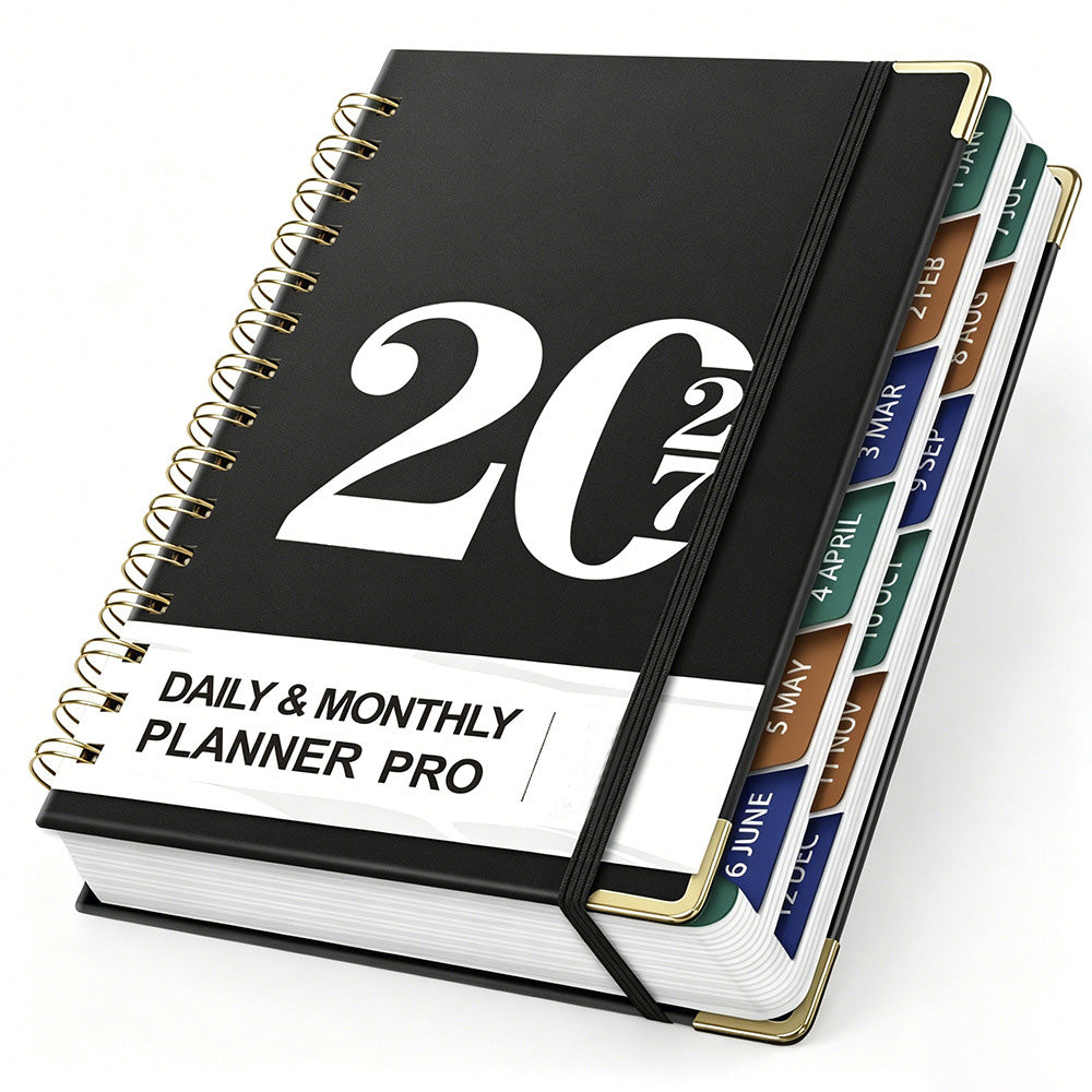 2027 A5 Hardcover Weekly Planner Calendar Notebook January to December