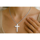 Meditation Necklace Cross Necklace Stress Reducing Breathing Necklace