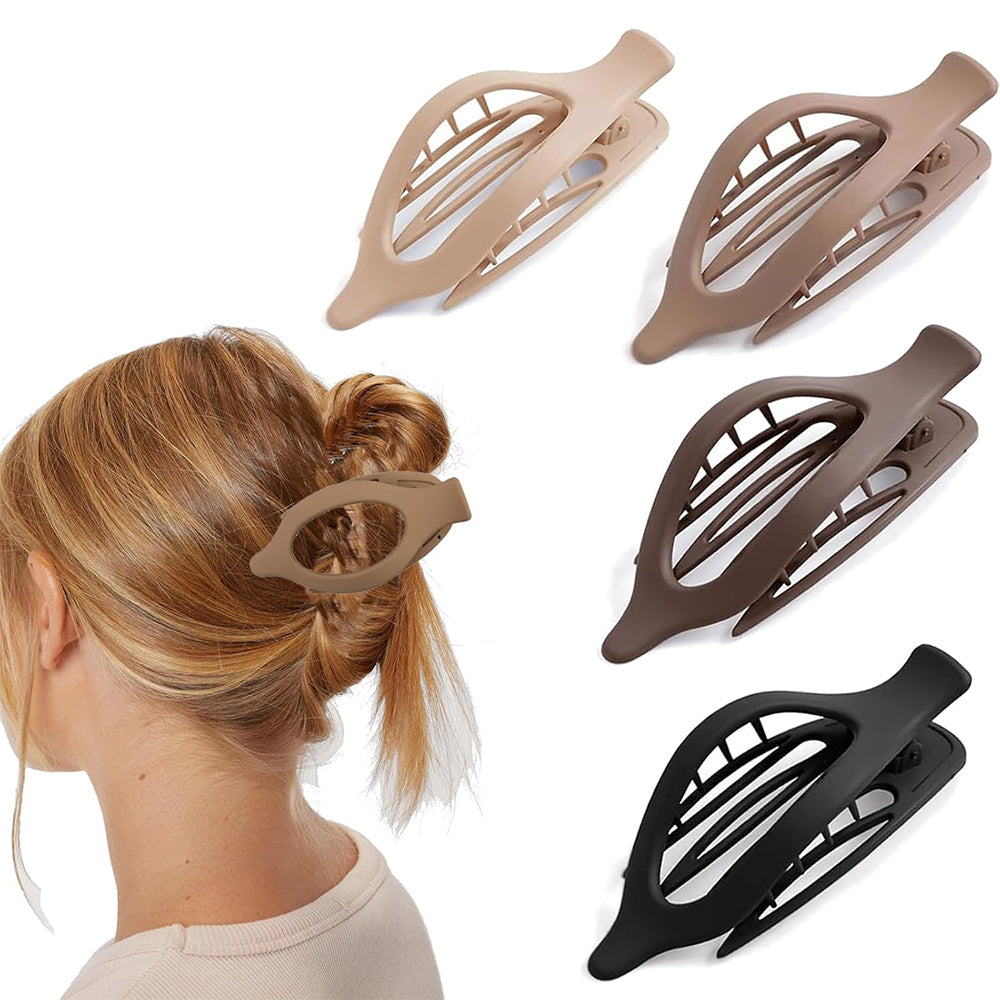 4Pcs Flat Claw Clips for Women Girls French Hair Accessories