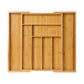 Expandable Bamboo Kitchen Drawer Organizer for Cutlery Utensils Wood Cutlery Tray in Drawer