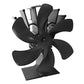 Heat Powered Fireplace Fan Eco-Friendly Stove Fan with Thermometer