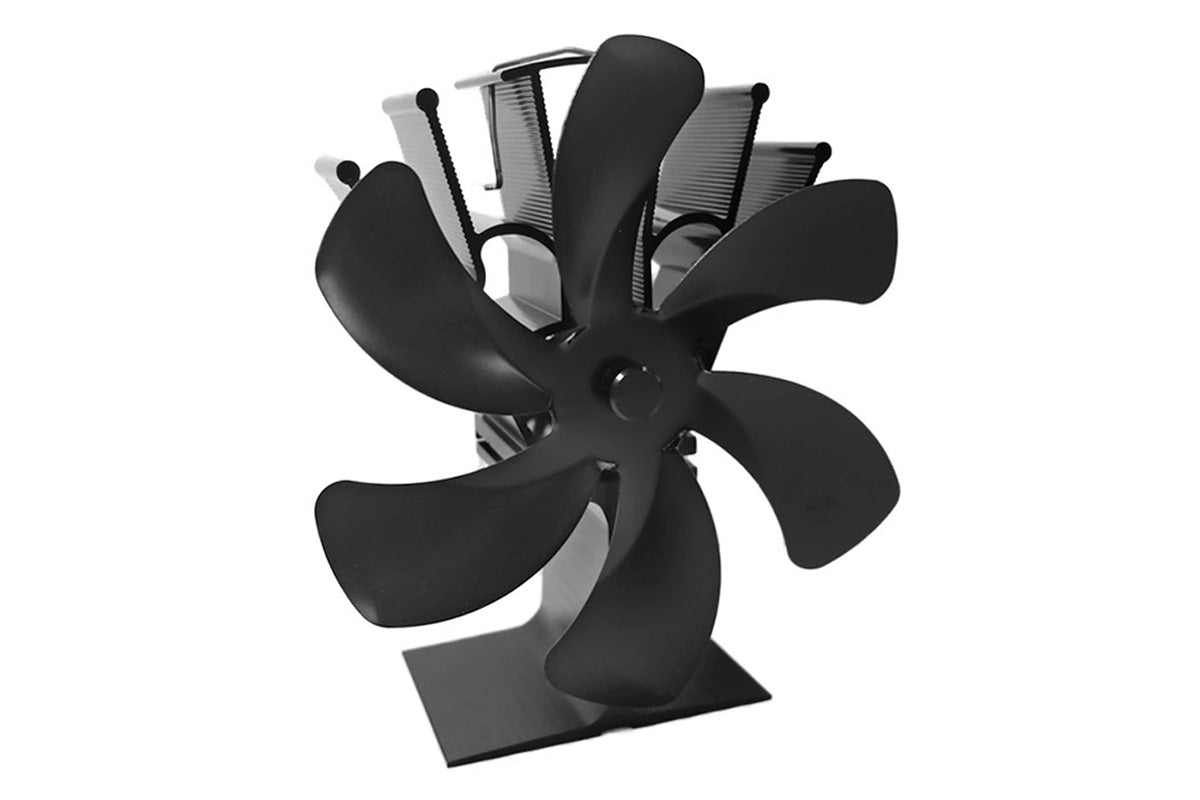 Heat Powered Fireplace Fan Eco-Friendly Stove Fan with Thermometer