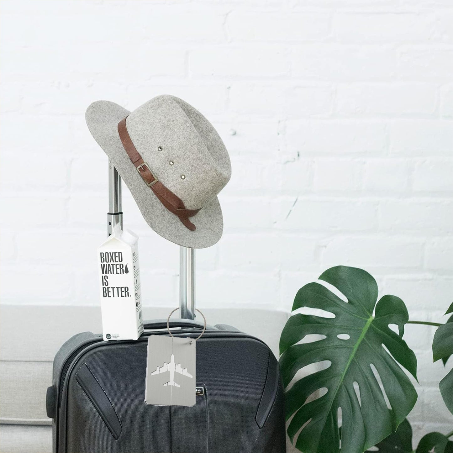 4Pcs Portable Aluminum Alloy Anti Loss Luggage Tags Travel ID Labels