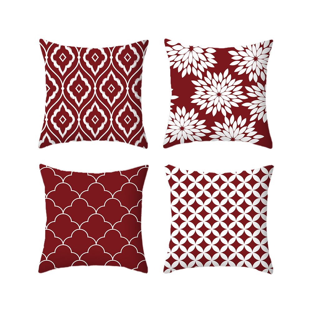 Set of 4 Decorative Cushion Covers