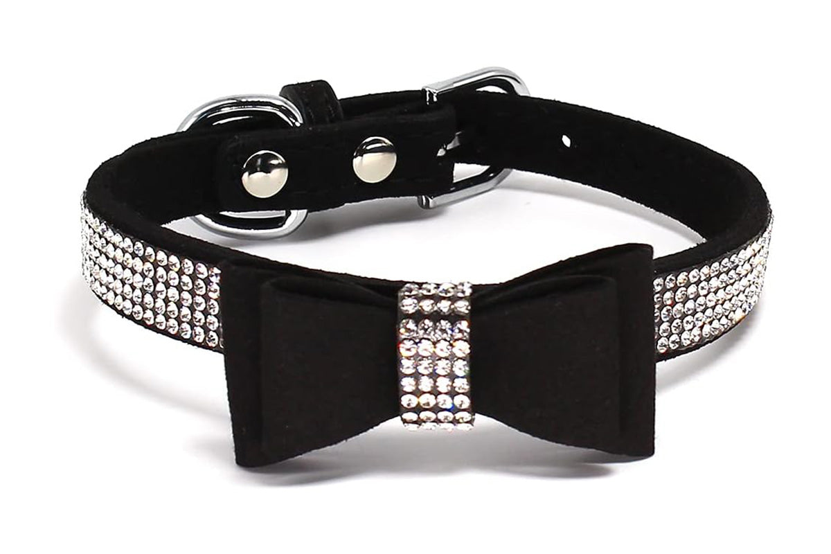 Dazzling Embellishments Dog Leashes and Collars with Bow Knot for Small Dogs Puppy