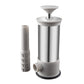 Stainless Steel Sausage Stuffer with 4 Tubes Manual Meat Stuffer for Home