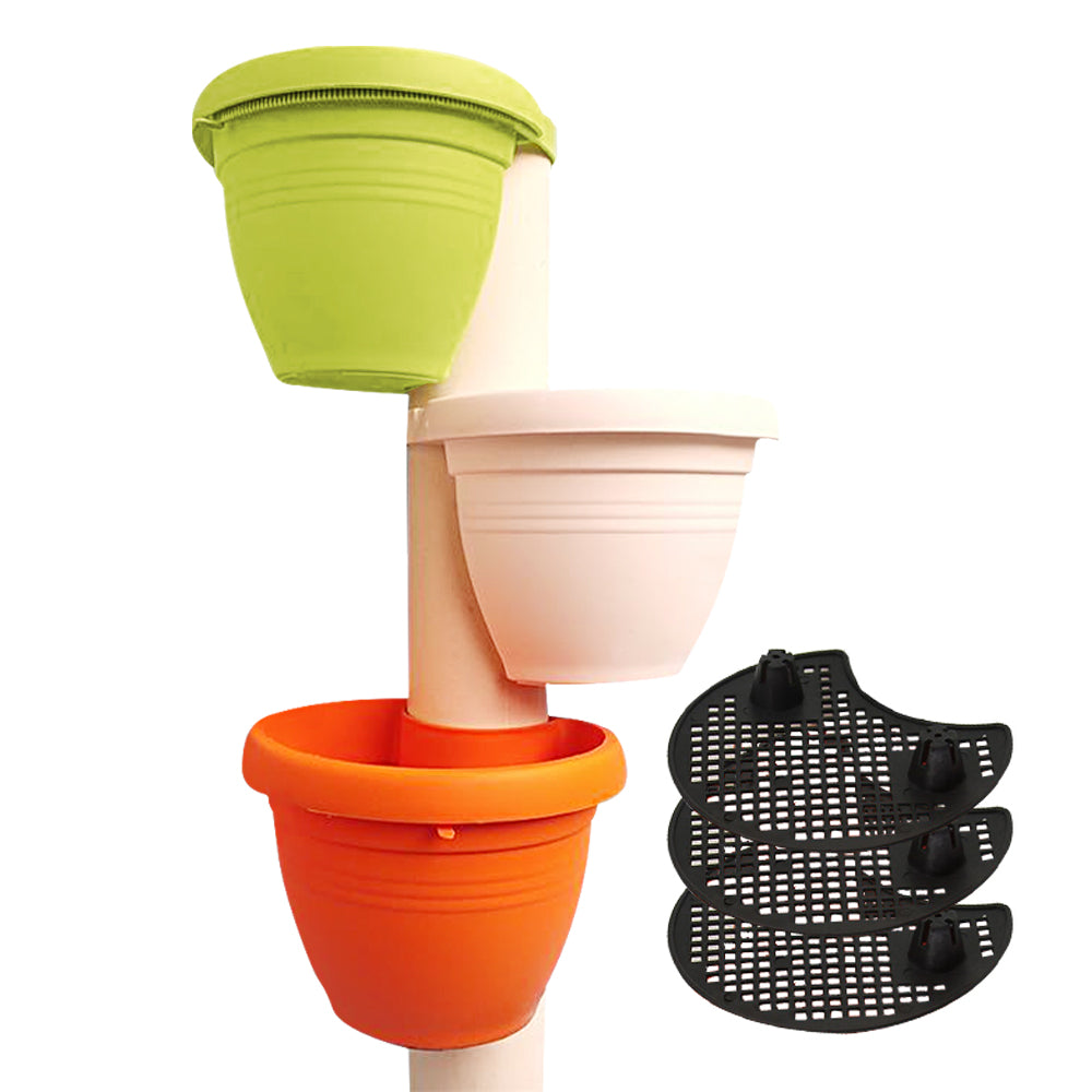 3Pcs Drain Pipe Hanging Flower Pots