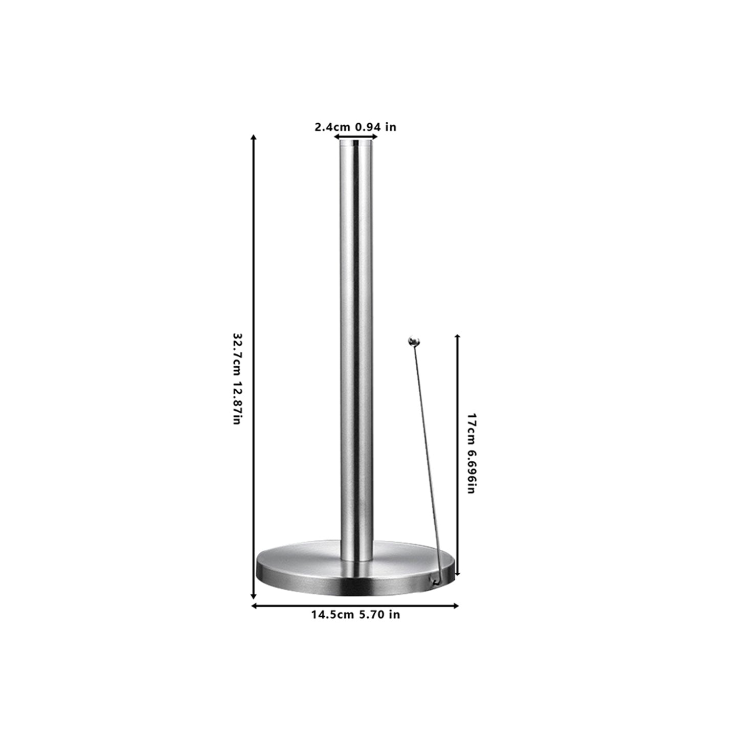 Freestanding Stainless Steel Roll Paper Stand-Upgraded