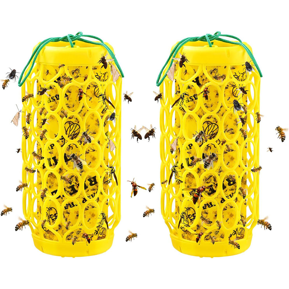 Wasp Trap Outdoor Hanging Carpenter Bee Trap Wasp Killer Insect Catcher Tool with 8 Stickers