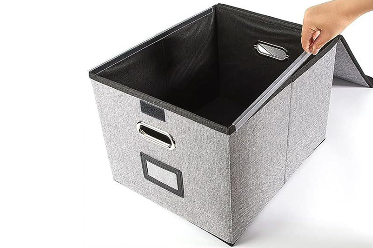 File Organizer Box With Lid Collapsible File Folder Organizer For Office Document