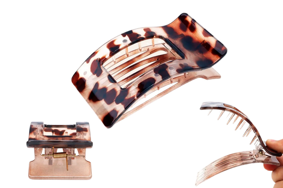 4PCS Flat Hair Clips Large Rectangle No-Slip Claw Clips For Women
