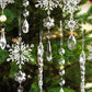 18Pcs Hanging Acrylic Christmas Snowflake Icicle Drop Ornaments for Xmas Tree
