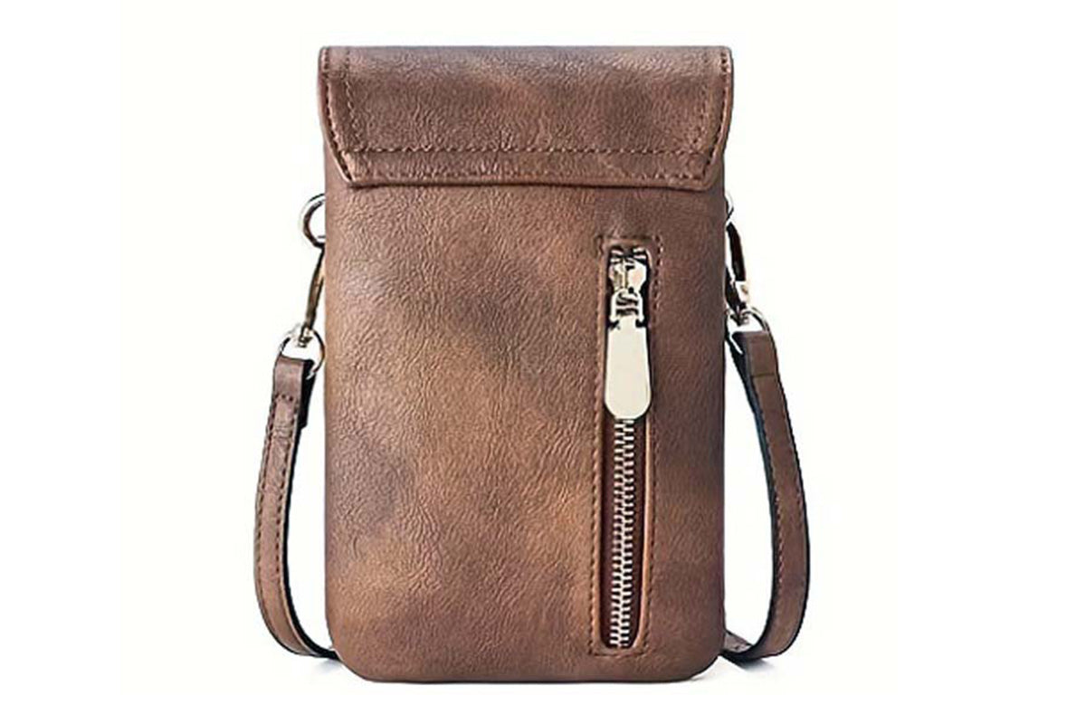 PU Leather Women Crossbody Bag Adjustable Strap Small Cell Phone Purse