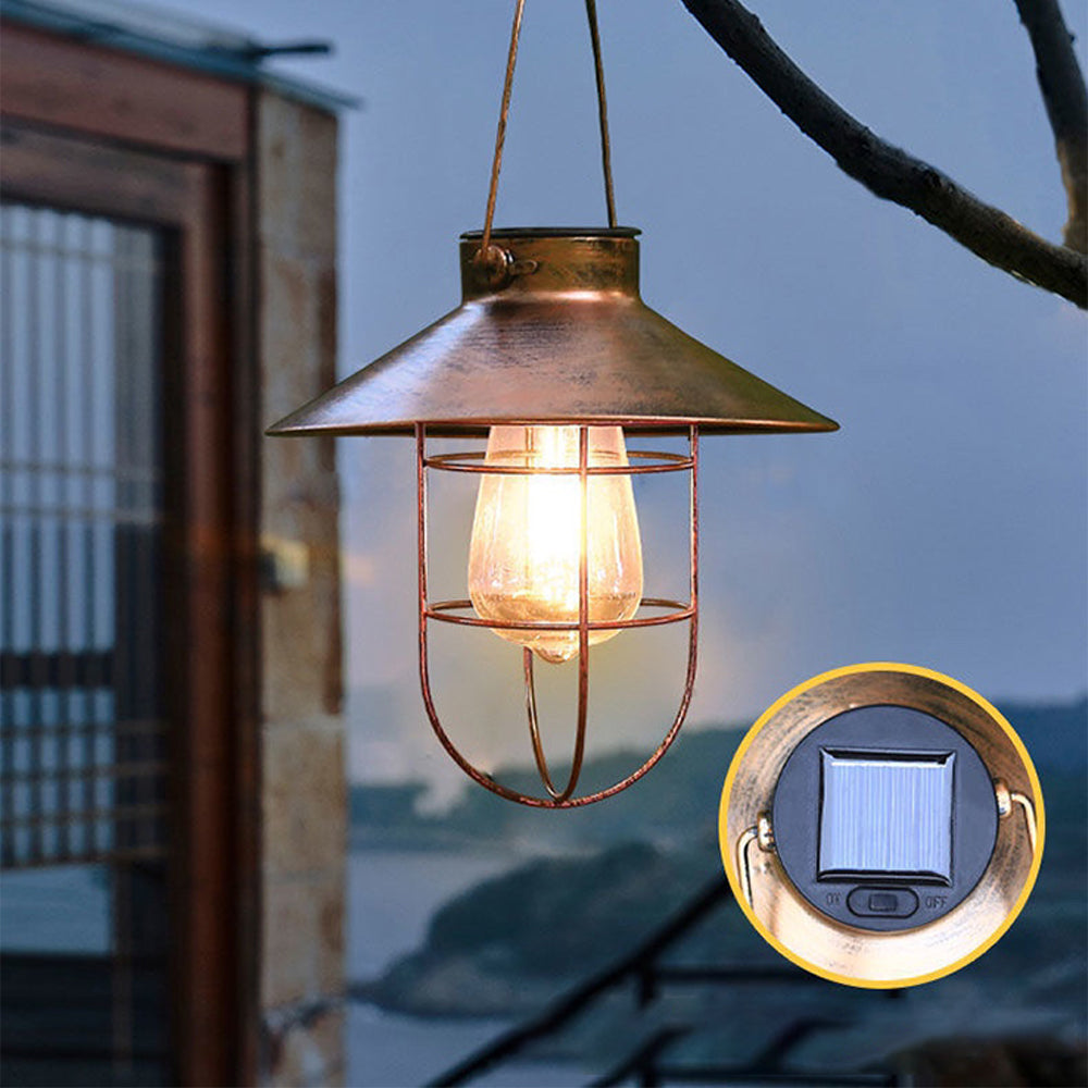 Solar Lantern Hanging Light LED Outdoor Waterproof Yard Patio Garden Decor Lamp