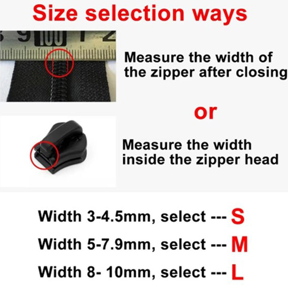 45Pcs Universal Zipper Repair Kit Detachable Slider Replacement Quick Fix Zip Puller