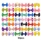 50Pcs Pet Small Dog Hair Bows Rubber Bands Puppy Cat Grooming Accessory