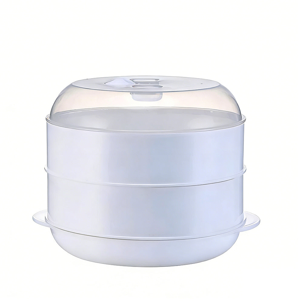 Microwave Double Layer Steamer Basket for Vegetables Dumplings