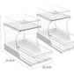 2-Tier Rotatable Pull-Out Storage Rack Kitchen Spice Organizer