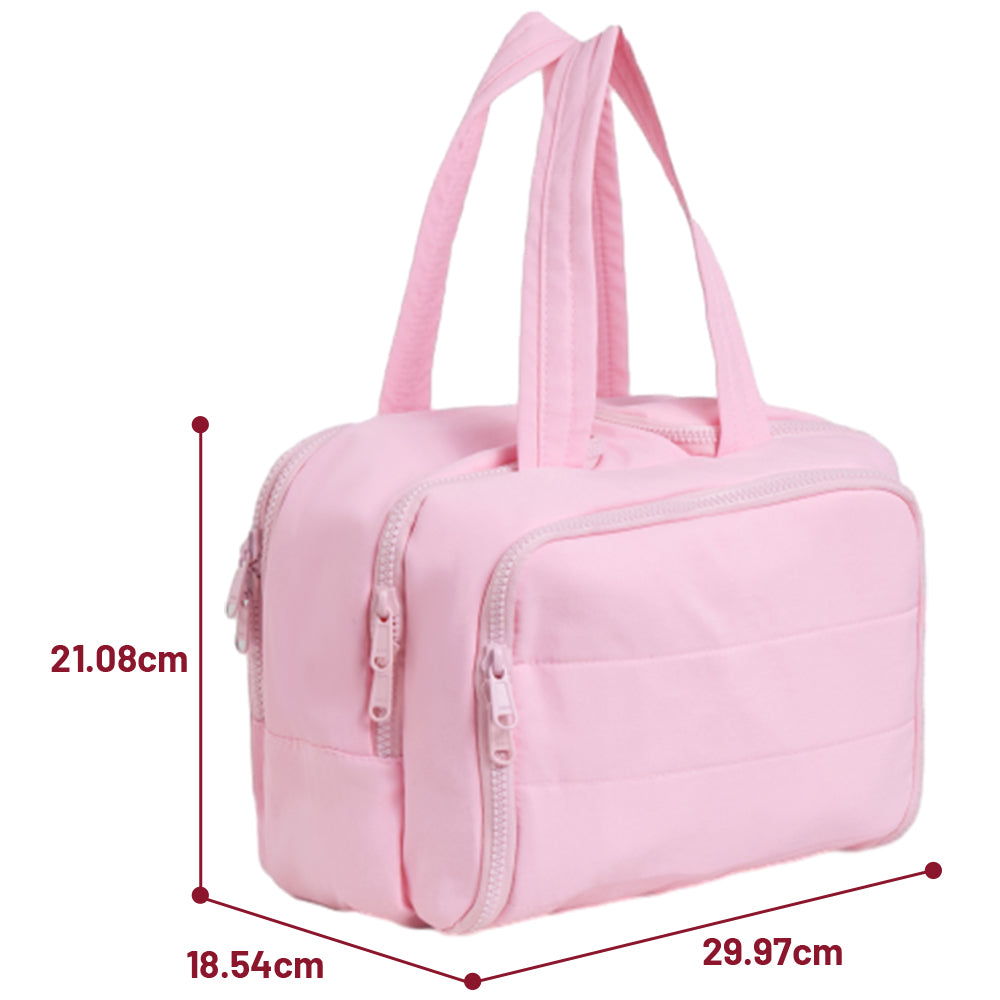 30x18.5x21CM Travel Toiletry Bag Wide-Open Makeup Storage Bag