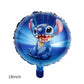 5Pcs Stitch Inspired Foil Balloon Set Party Decoration