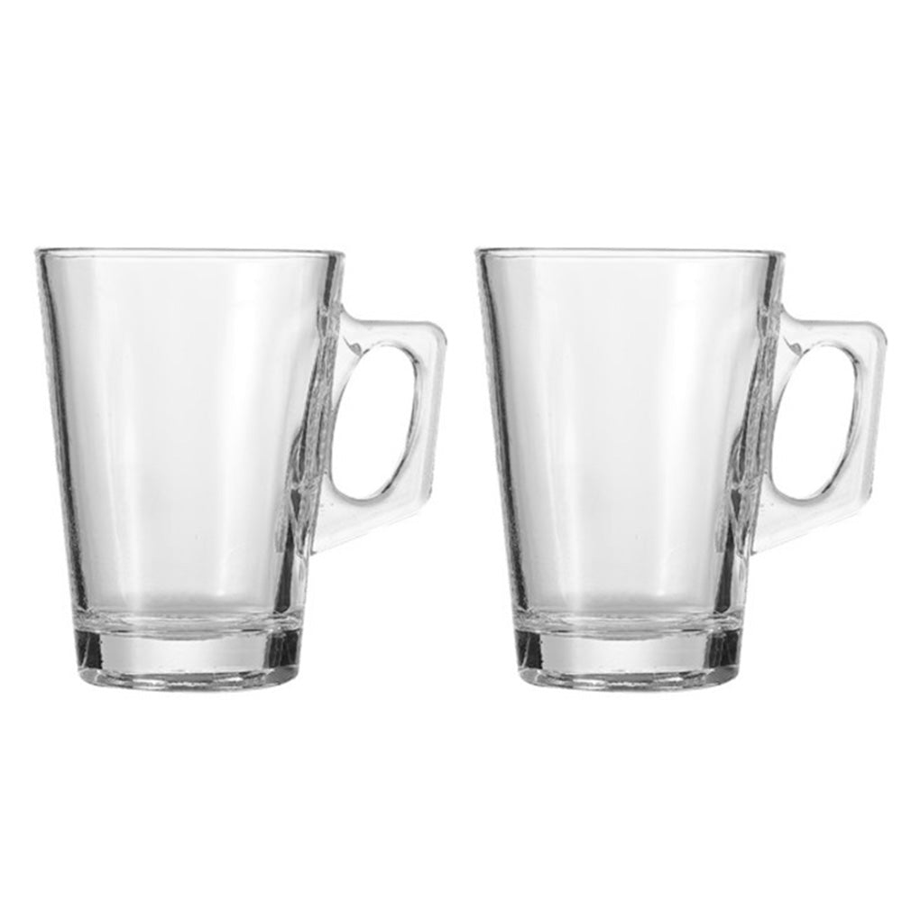 2 Pack 440ml Thick Glass Mugs for Juice Drinks Wine for Home and Office