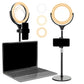 Desk Ring Light with Stand and Phone iPad Holder