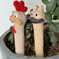 2pcs Funny Garden Statue Yard Art Stake Outdoor Lawn Ornament Decoration