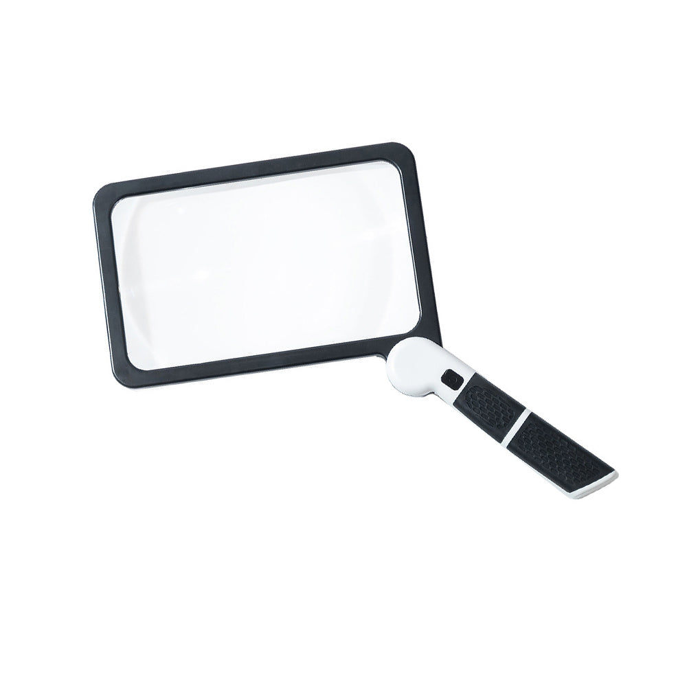 5X Magnification Folding Handheld Reading Rectangle Magnifier with Light