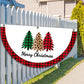 Merry Christmas Banner Flag Sign Xmas Outdoor Indoor Hanging Home Party Decor