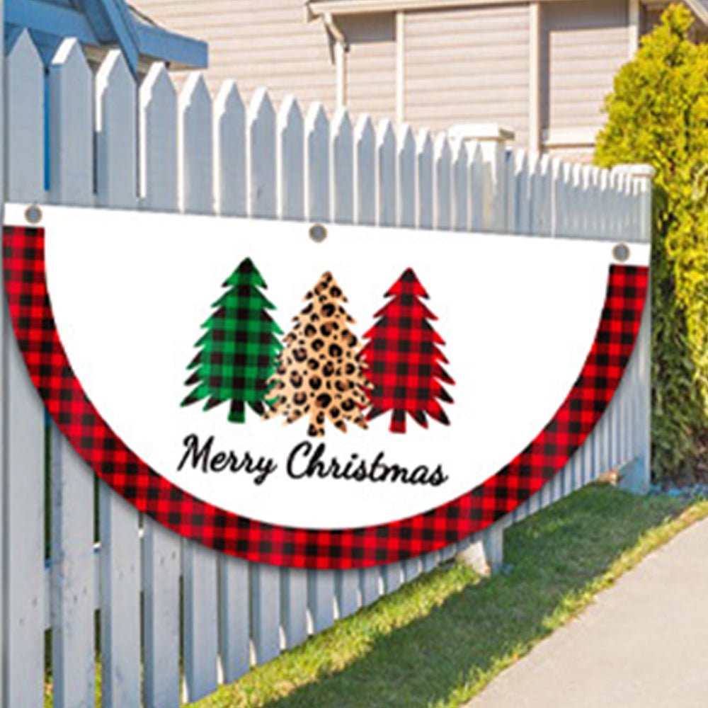 Merry Christmas Banner Flag Sign Xmas Outdoor Indoor Hanging Home Party Decor