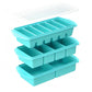 3 Pack Silicone Freezer Trays with Lids for Soup Sauce Meal Prep Storage
