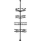 No-Drill Floor-to-Ceiling Corner Shower Caddy Adjustable Bathroom Storage Rack