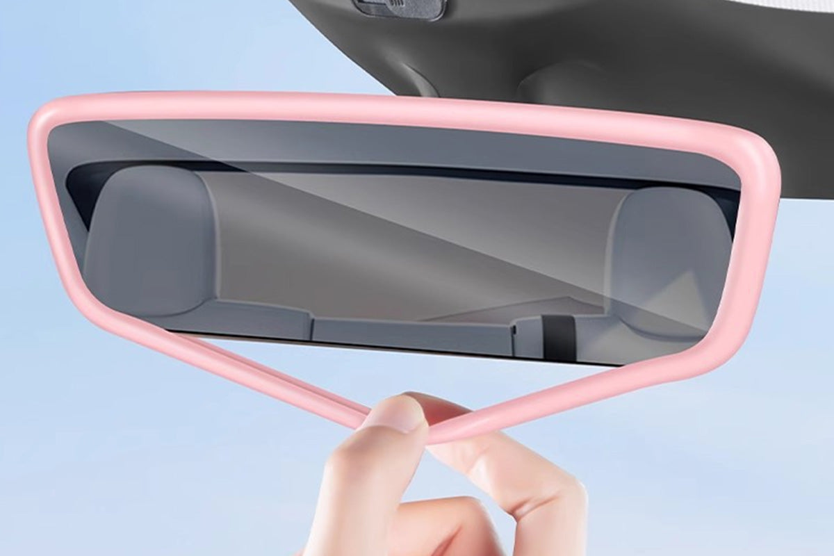 2PCS Car Rear View Mirror Protector Frame Silicone Auto Rearview Edge Protection Cover For Model 3 Model Y