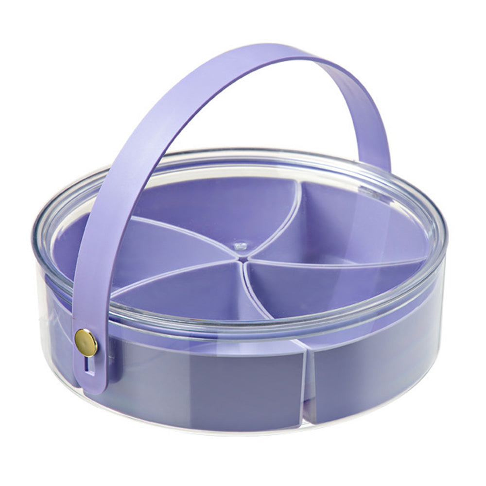 Divided Serving Tray with Lid and Handle Snack Platter Organizer