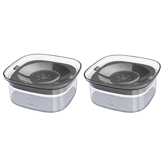 2Pcs 2L Pet No Spill Water Bowl