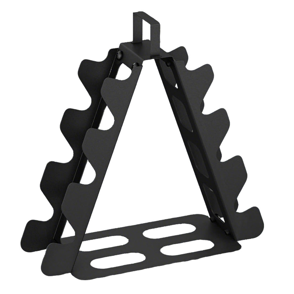 Black Metal Multi-Slot Dumbbell Rack 4 Tier A-Frame Weight Rack