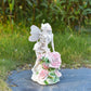 Solar Powered Angel Figurine Waterproof Resin Statue Light