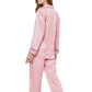 Print Satin Pyjamas Set-Stripes