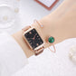 Fashion Square Watch Bracelet Set for Women