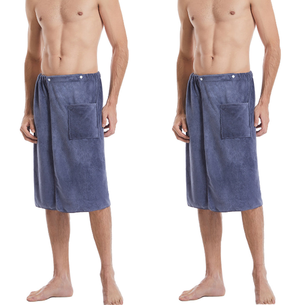 2Pcs Soft Wearable Bath Towel