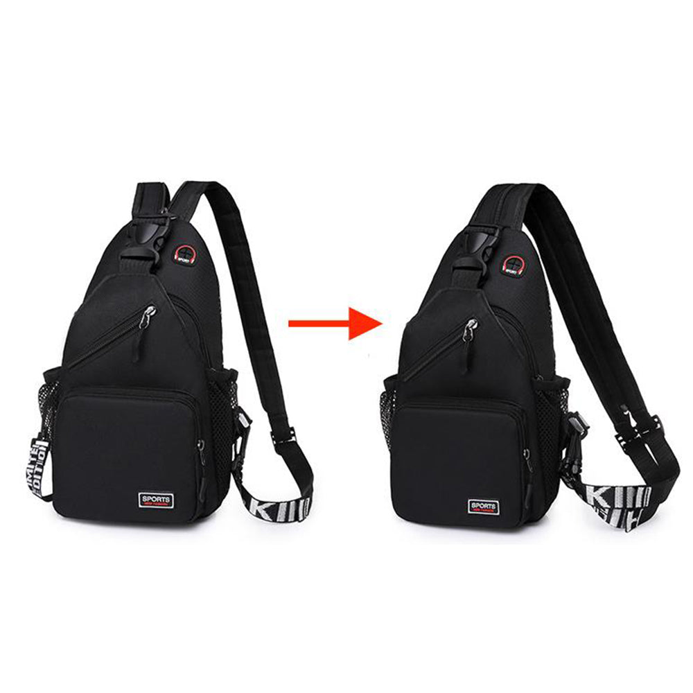 2Pcs Dual-use Water-resistant Chest Bag Outdoor Travel Shoulder Backpack