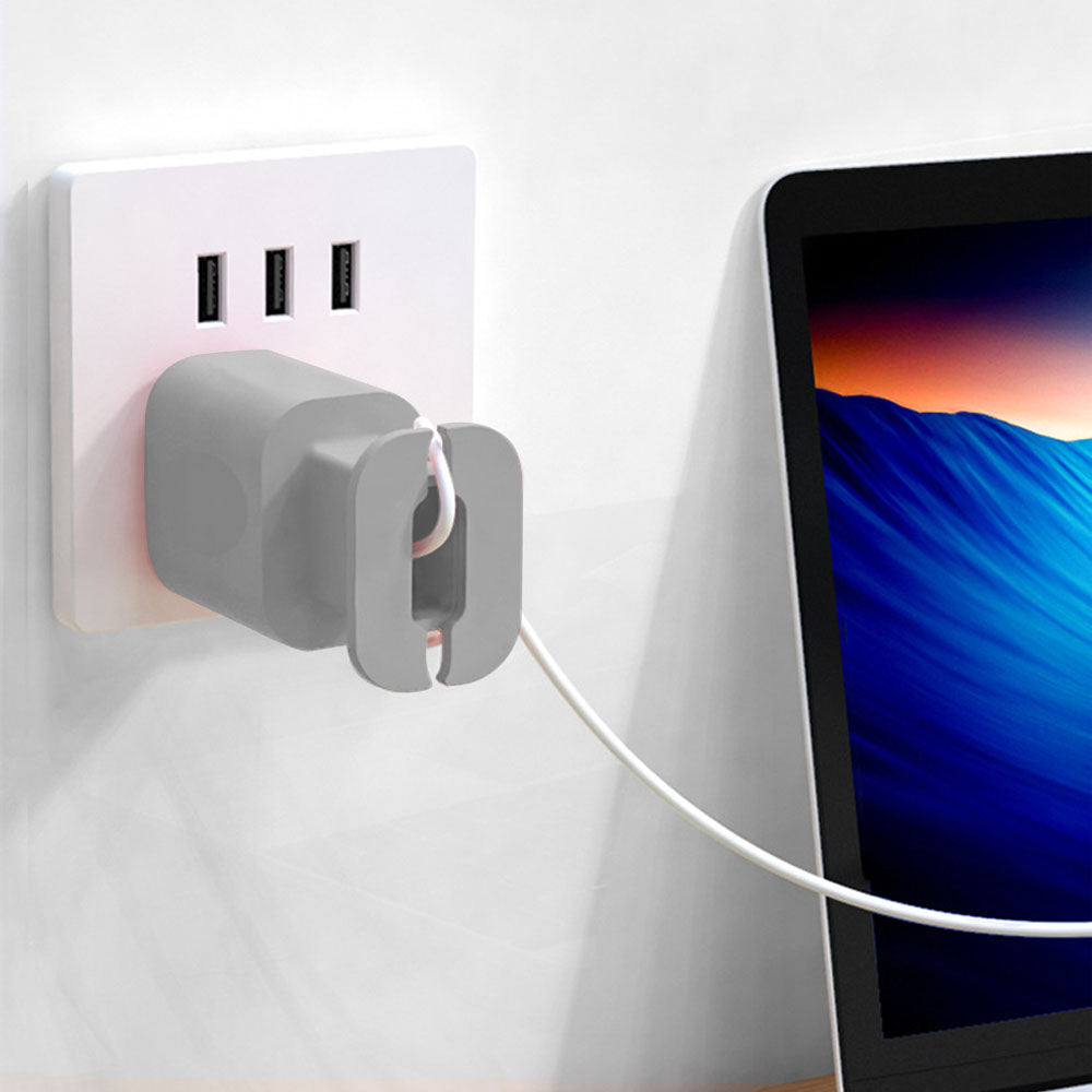 2 In 1 Silicone Charger Protector with Cord Wrap for Apple Phone 18W/20W Charger